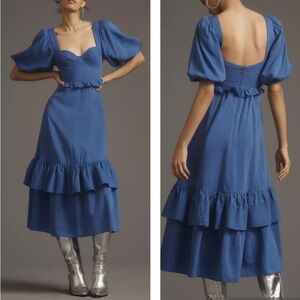 NWT FARM Rio Sweetheart Midi Dress